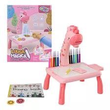 Lousa Mágica Mesinha Com Projetor Girafinha Rosa Well Kids