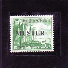 Alemania Reich 1937, Michel 653 Muestra Mint C/goma, Mira!!!
