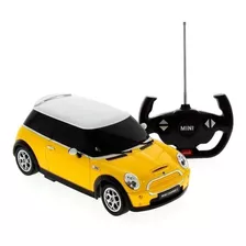 Auto Convencional A Control Remoto Rastar Cooper S Mini 1:24 Amarillo