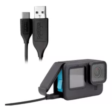 Carregador De Câmera Gopro Usb Tipo -c Cor Preto