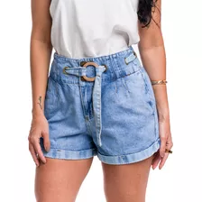 Short Jeans Premium Sem Lycra Boyfriend Com Cinto 4044