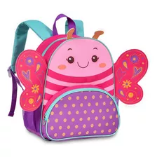 Mochila Escolar Infantil Clio Pets Borboleta Rosa - 4084