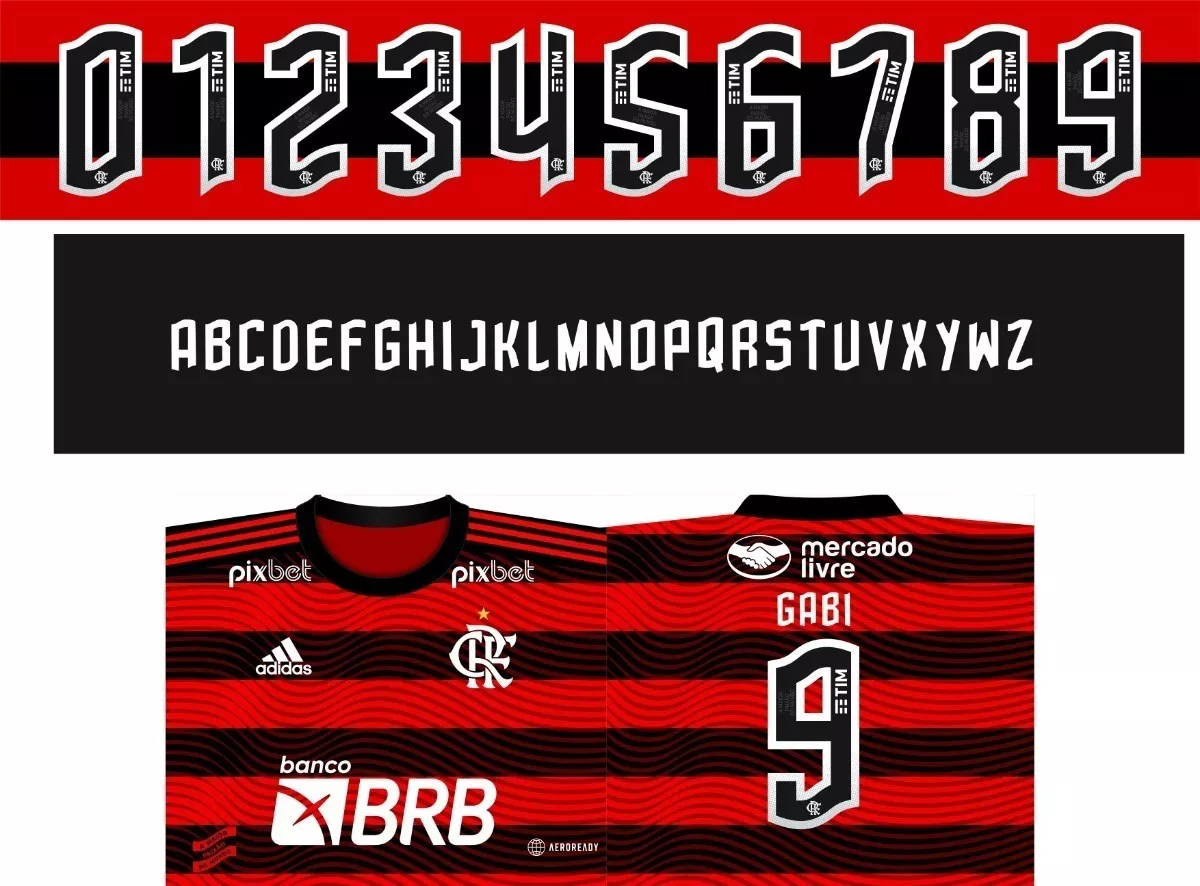 Fonte Vetorizada Camisa Flamengo 2022 2023 + Arte Caneca