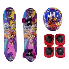 Skate Infantil Para Menina Patrulha Canina Rosa