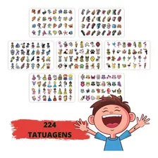 224 Tatuagem Temporária Infantil - Temas Variados