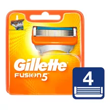 Gillette Cartuchos Rto De Afeitar Fusion Regular 5h X 4un