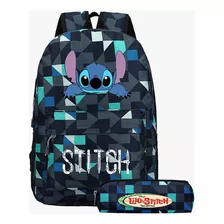 Mochila Escolar Cilíndrica Stitch Lilo & Schoolbag Student