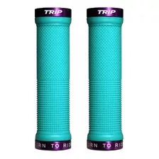 Puños De Bicicleta Trip Grips Doble Ring Turquesa/purpura 