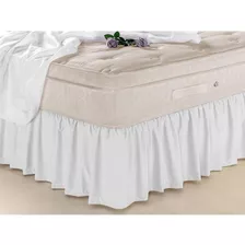 Saia Cama Box King Size- Branca 193 X 203 X 30 Cm 