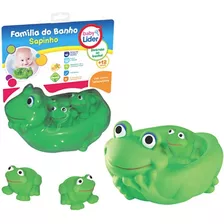 Brinquedo Infantil Familia Do Banho Sapinho Baby Lider 5629