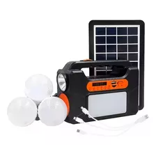 Kit De Estacion Solar Emergencia Usb 3 Ampolleta Led 6v / 5w