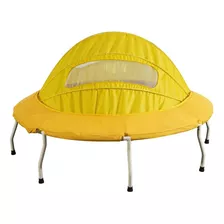 Cama Elástica Ovni Infantil Pula Pula Fuxion Sports 1,5m Lona De Salto Preto Proteção De Molas Amarelo