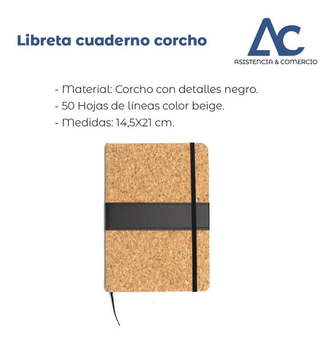 Libreta Cuaderno Corcho