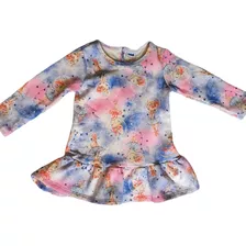 Vestido Marlan Estampado Infantil Luxo Outono Inverno