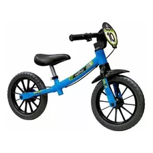 Bike Infantil Sem Pedal Equilíbrio Balance Azul Nathor 