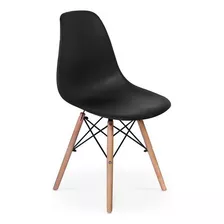 Cadeira Charles Eames Wood Design Eiffel Preto