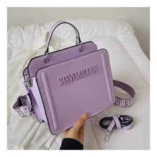 Color Sólido Letras Mano Bl Bolsa De Hombro Bolsa Crossbody Color Violeta