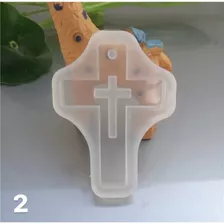 Molde De Silicone Cruz Religião Pingente Resina Epóxi