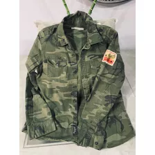 Camisa Camuflado Verde Wanama Kids Manga Larga Talle 8 Niño