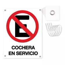 Letrero No Estacionarse Cochera En Servicio Estireno Cal 40