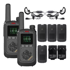 Handy Baofeng Kit X2 Radio Uhf Lcd 16ch 10km Bft17 + Extras Bandas De Frecuencia 16 Color Negro