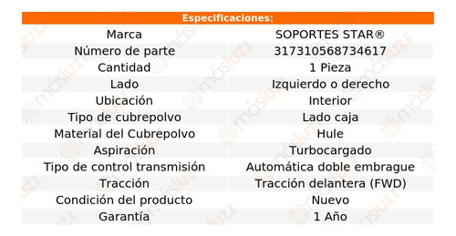 1- Cubre Polvo Lado Caja Int Izq/der Polo L4 1.8l 17 S Star Foto 2