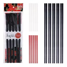 Hashi Reutilizável Kit Com 5 Pares Comida Japonesa Palitinho