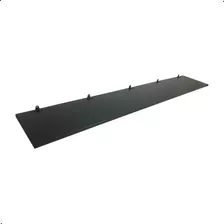 1 Prateleira 150x25 Mdf Preto C/suporte Cozinha Quarto Sala