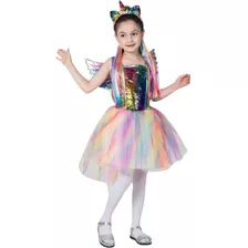 Vestido Unicornio Fantasia Infantil + Frete Gratis