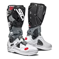 Botas Para Motocross Sidi Crossfire 3 Srs Blanco Gris Negro