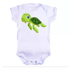 Body Branco Bebê Infantil Animal Tartaruga