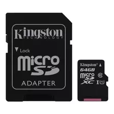 Tarjeta De Memoria Kingston Canvas Selec 64gb Con Adaptador