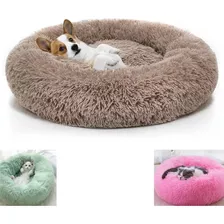 Cama Pet Donut Pelucia Redonda M 50x50 Caminha Nuvem Dog Cat