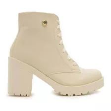 Coturno Bota Feminina Cano Curto Verniz Tratorada Salto Alto