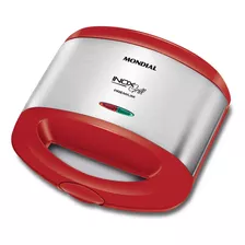 Sanduicheira Grill Premium S-19 800w Vermelho E Inox Mondial 110v