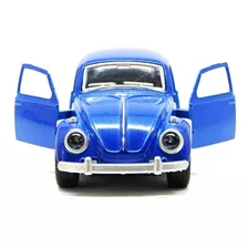 Fusca Azul Claro 12 Cm Fuscao Volkswagen Beetle 1967 Metal