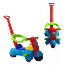 Andador Moto Baby Infantil C/ Haste Brinquedo Seguro Bs Toys Cor Colorido