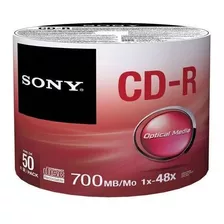 Disco Grabable Cd-r De 700mb Sony Cono X 50 Unid