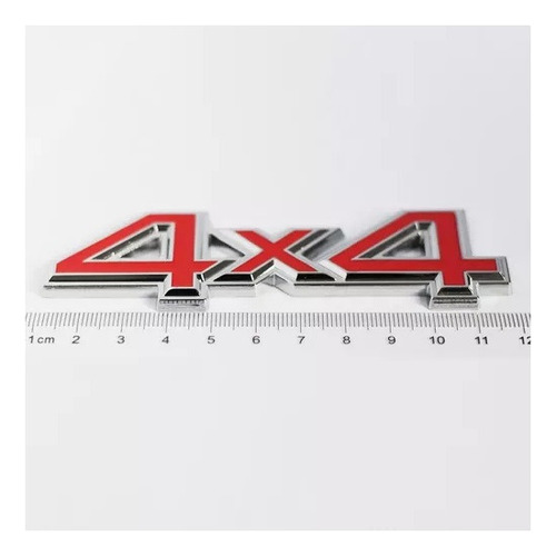 Emblema 4x4 Vintage Rojo Jeep Wrangler Cherokee Ram Fj Foto 3