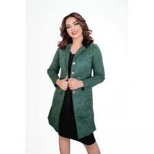 Sobretudo Casaco Feminino Em Suede Moda Inverno Elegante