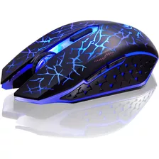 Mouse Gamer Tenmos K6 Inalambrico Led Blue