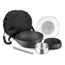 Churrasqueira Portátil Multilaser Gourmet Compacta Preto Cor Preto