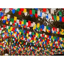 100 Metros Bandeirão De Festa Junina Plástico 190un Bandeira