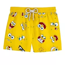 Short Praia Bob Esponja Caretas Bermuda Masculino Ref0285