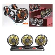 El Ventilador De Coche De Tres Cabezales Proporciona Aire Un