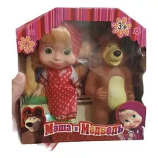 Muñeca Masha Y El Oso Incluye Oso En Caja 17cm Mediana