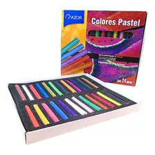 Set 24 Colores Pastel En Seco Gises Dibujo Stafford Azor