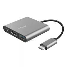 Adaptador Multipuerto Trust Dalyx Usb-c 3en1 -hdmi-usb-usb-c