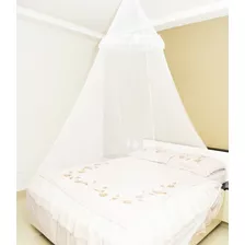 Mosquiteiro Branco Renda Filó Promoção P/ Cama Casal E Solt