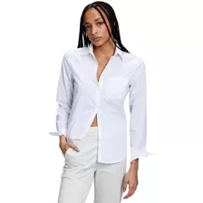 Camisa Mujer Gap De Algodón Blanco
